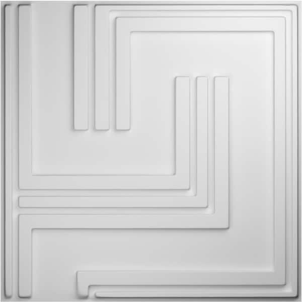 Ekena Millwork Geometric EnduraWall Decorative 3D Wall Panel, White, 19 5/8"W x 19 5/8"H WP20X20GMWH - main